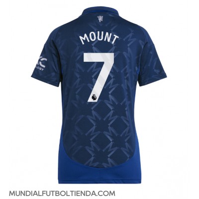 Camiseta Manchester United Mason Mount #7 Segunda Equipación Replica 2024-25 para mujer mangas cortas Camiseta Manchester United Mason Mount #7 Segunda Equipación Replica 2024-25 para mujer mangas cortas